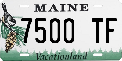 ME license plate 7500TF