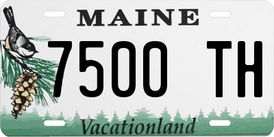 ME license plate 7500TH