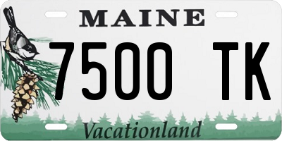 ME license plate 7500TK
