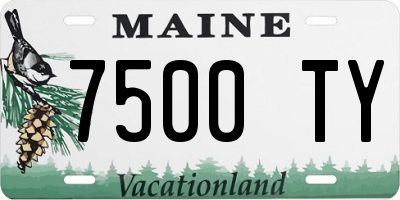 ME license plate 7500TY