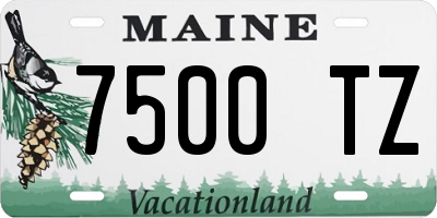 ME license plate 7500TZ