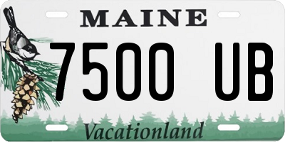 ME license plate 7500UB