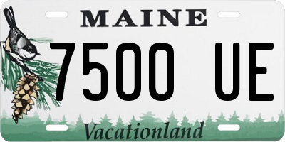 ME license plate 7500UE