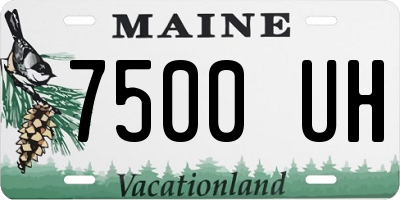ME license plate 7500UH