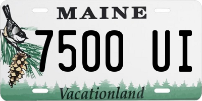 ME license plate 7500UI