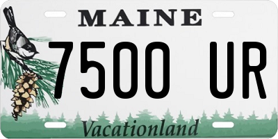 ME license plate 7500UR