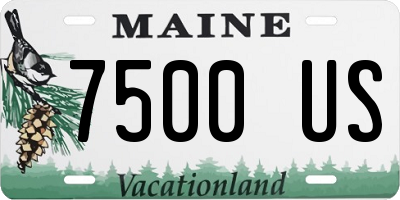 ME license plate 7500US