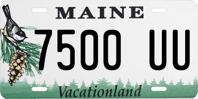 ME license plate 7500UU