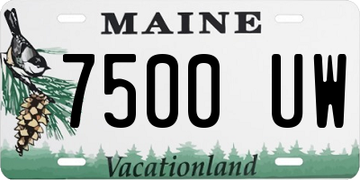 ME license plate 7500UW