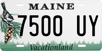 ME license plate 7500UY