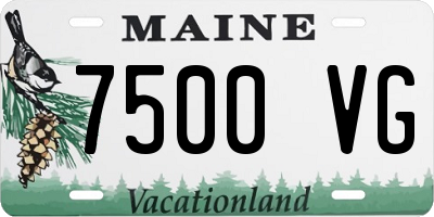 ME license plate 7500VG