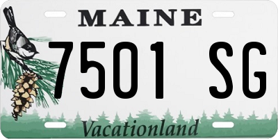 ME license plate 7501SG