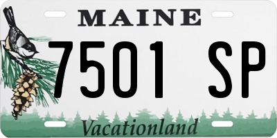 ME license plate 7501SP