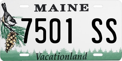 ME license plate 7501SS