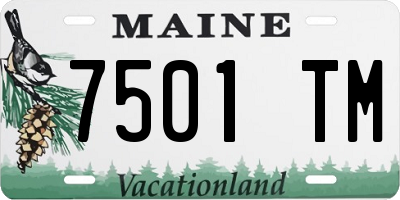 ME license plate 7501TM