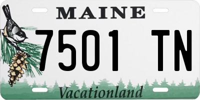 ME license plate 7501TN