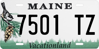 ME license plate 7501TZ