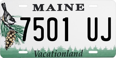 ME license plate 7501UJ