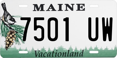 ME license plate 7501UW