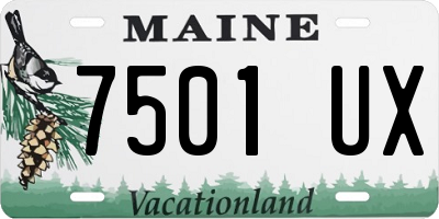 ME license plate 7501UX