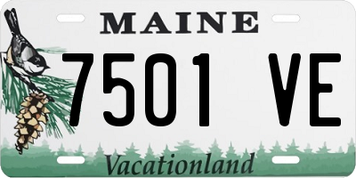 ME license plate 7501VE