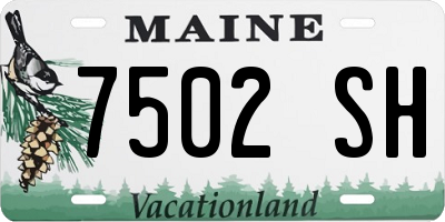 ME license plate 7502SH