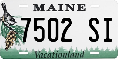 ME license plate 7502SI