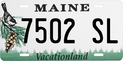 ME license plate 7502SL