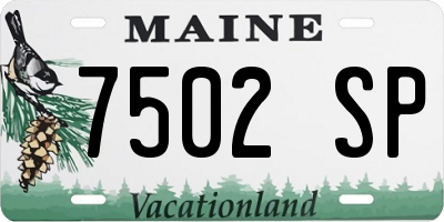ME license plate 7502SP