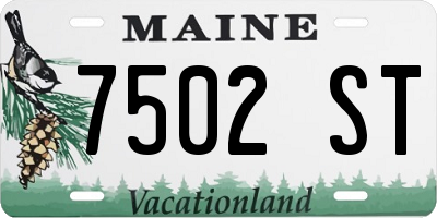 ME license plate 7502ST