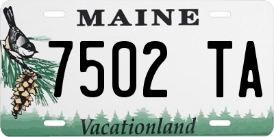 ME license plate 7502TA