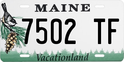 ME license plate 7502TF