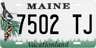 ME license plate 7502TJ
