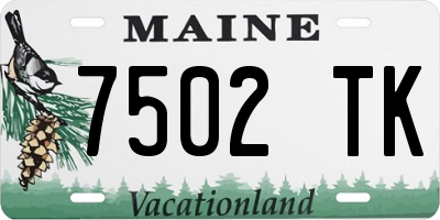 ME license plate 7502TK