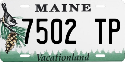 ME license plate 7502TP