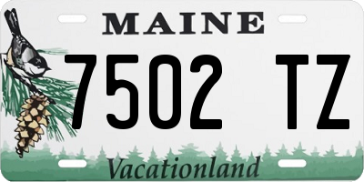 ME license plate 7502TZ