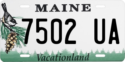 ME license plate 7502UA