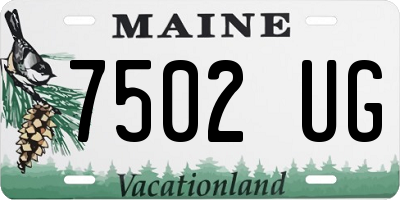 ME license plate 7502UG