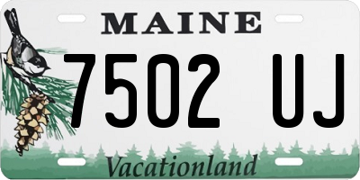ME license plate 7502UJ