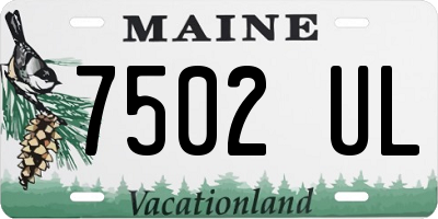 ME license plate 7502UL