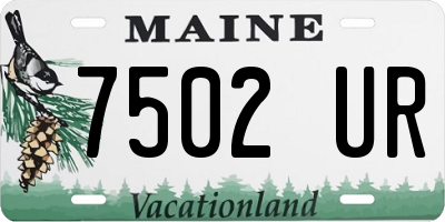 ME license plate 7502UR