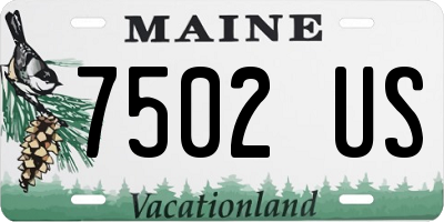 ME license plate 7502US
