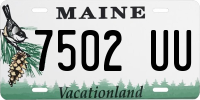 ME license plate 7502UU