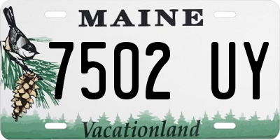 ME license plate 7502UY