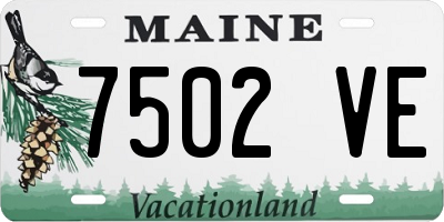 ME license plate 7502VE