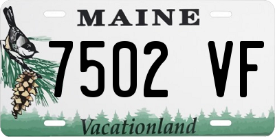 ME license plate 7502VF
