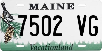 ME license plate 7502VG