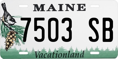ME license plate 7503SB