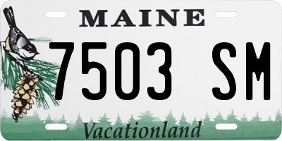 ME license plate 7503SM