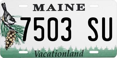 ME license plate 7503SU